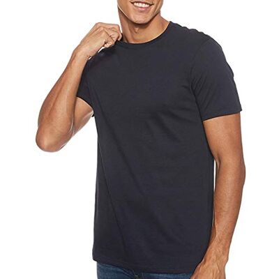 Giorgio Armani enkel basic Pima Crew Neck T-Shirt för män, BLÅ, M Giorgio Armani enkel basic Pima Crew Neck T-Shirt för män, BLÅ, M