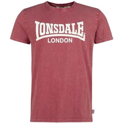 Lonsdale T-shirt för män, normal passform, STOFA, Röd/ecru, L, 117535 Lonsdale T-shirt för män, normal passform, STOFA, Röd/ecru, L, 117535