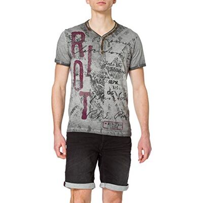 KEY LARGO Herr Mt Riot T-shirt, Silver (1107), XXL KEY LARGO Herr Mt Riot T-shirt, Silver (1107), XXL