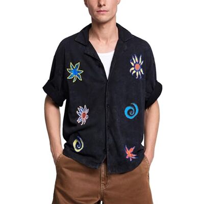 Desigual Herrskjorta svart S Desigual Herrskjorta svart S
