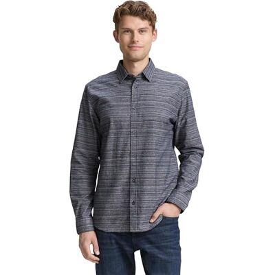 TOM TAILOR herrskjorta, 38492 – Navy Varied Cross Stripe, 3XL TOM TAILOR herrskjorta, 38492 – Navy Varied Cross Stripe, 3XL