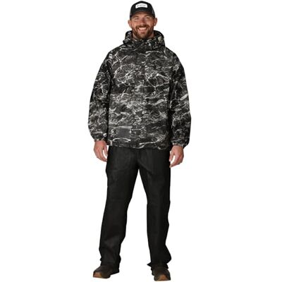 FROGG TOGGS Regndräkt för herrar, standard klassisk all-sport, vattentät, andningsbar, moderna element/blacktip/svart, storlek XL FROGG TOGGS Regndräkt för herrar, standard klassisk all-sport, vattentät, andningsbar, moderna element/blacktip/svart, storlek XL