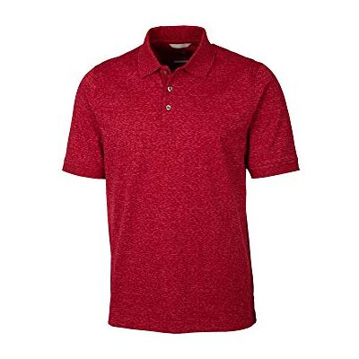 Cutter & Buck Fördel Polo Space Dye skjorta för män, Mörk kardinal röd, M Cutter & Buck Fördel Polo Space Dye skjorta för män, Mörk kardinal röd, M