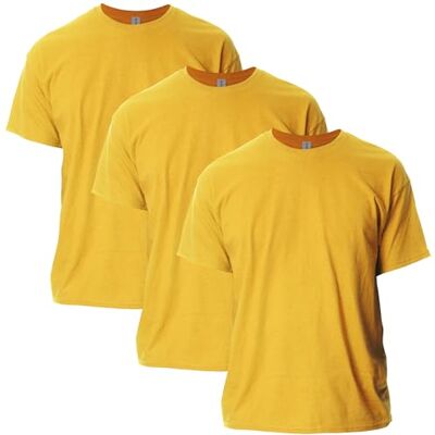 Gildan Ultra bomull t-shirt G2000 herrstil (10 st), Guld (set om 3), M Gildan Ultra bomull t-shirt G2000 herrstil (10 st), Guld (set om 3), M