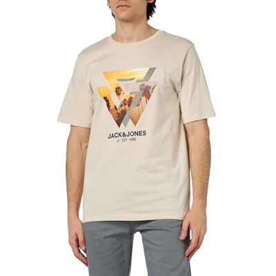 JACK & JONES JJCELLOX Tee SS Crew Neck, Moonbeam, XS JACK & JONES JJCELLOX Tee SS Crew Neck, Moonbeam, XS