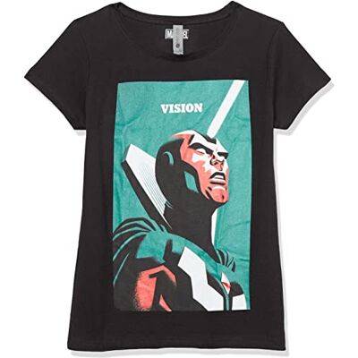 Marvel Little, Big Universe Simplistic Vision Girls kortärmad t-shirt, svart, stor, svart, L Marvel Little, Big Universe Simplistic Vision Girls kortärmad t-shirt, svart, stor, svart, L