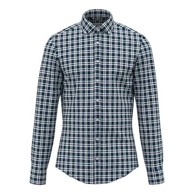 Seidensticker Silkesdekal herr flanellskjorta – formad passform – lätt att stryka – button-down-krage – långärmad – 100% bomull, Turkos, 40 SE Seidensticker Silkesdekal herr flanellskjorta – formad passform – lätt att stryka – button-down-krage – långärmad – 100% bomull, Turkos, 40 SE