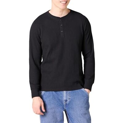Amazon Essentials herr Långärmad Henley-våffelskjorta med smal passform Amazon Essentials herr Långärmad Henley-våffelskjorta med smal passform
