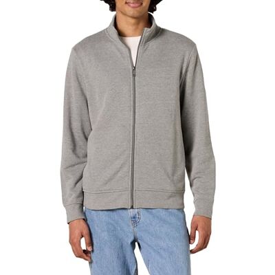 Amazon Essentials Herr lätt franska frotté hel dragkedja Mock Neck tröja, kol ljung, liten Amazon Essentials Herr lätt franska frotté hel dragkedja Mock Neck tröja, kol ljung, liten