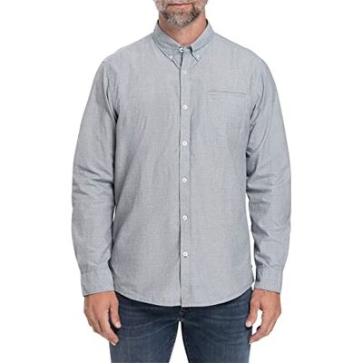 Pioneer Herr skjorta button-down skjorta, Mikrochipmönster, M Pioneer Herr skjorta button-down skjorta, Mikrochipmönster, M