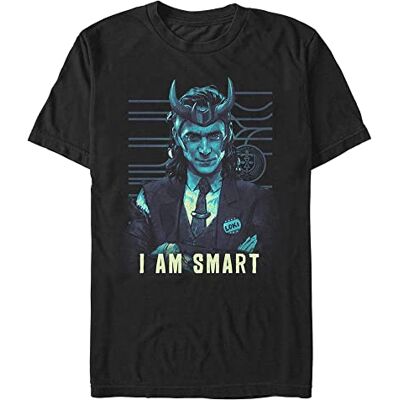 Marvel Unisex Loki I Am Smart Organic kortärmad T-shirt, svart, S Marvel Unisex Loki I Am Smart Organic kortärmad T-shirt, svart, S