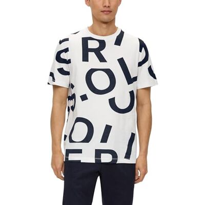 s.Oliver T-shirt med logo heltryck, 01f1, 3XL s.Oliver T-shirt med logo heltryck, 01f1, 3XL