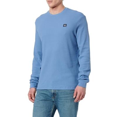 Calvin jeans herr LS våffelbricka CREWNK TEE LV040EM217 t-shirts, blå (Dull Nile Blue), M, Blå (Dull Nile Blue), M Calvin jeans herr LS våffelbricka CREWNK TEE LV040EM217 t-shirts, blå (Dull Nile Blue), M, Blå (Dull Nile Blue), M