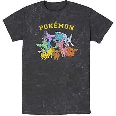 Pokémon Fifth Sun Herr Gotta Catch Eeveelutions T-shirt, svart, stor, svart, L Pokémon Fifth Sun Herr Gotta Catch Eeveelutions T-shirt, svart, stor, svart, L