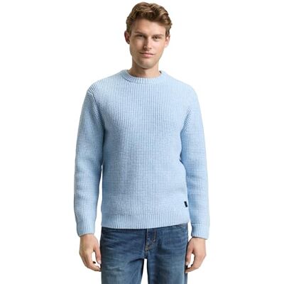 TOM TAILOR herrtröja, 37036 – Sky Blue Melange White Core, M TOM TAILOR herrtröja, 37036 – Sky Blue Melange White Core, M