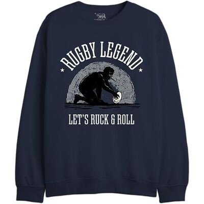 REPUBLIC OF CALIFORNIA "Rugby Legend" UXREPCZSW046 Sweatshirt herr, marinblå, storlek M, Marin, M REPUBLIC OF CALIFORNIA "Rugby Legend" UXREPCZSW046 Sweatshirt herr, marinblå, storlek M, Marin, M