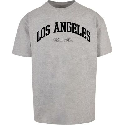 Upscale unisex T-shirt L.A. College Oversize Tee T-shirt med tryck, överdimensionerad passform, streetwear, GRÅ, S Upscale unisex T-shirt L.A. College Oversize Tee T-shirt med tryck, överdimensionerad passform, streetwear, GRÅ, S