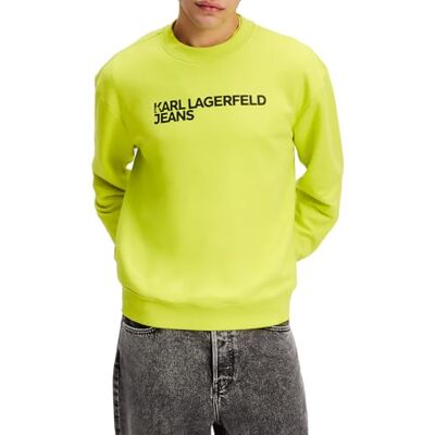 KARL LAGERFELD JEANS , Herr, Essential Logo Sweat, Regular Fit, Gul, L KARL LAGERFELD JEANS , Herr, Essential Logo Sweat, Regular Fit, Gul, L