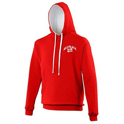 Supportershop huvtröja, rugbydesign, unisex L röd Supportershop huvtröja, rugbydesign, unisex L röd