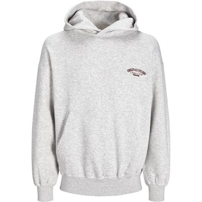 JACK & JONES JACK&JONES JORROXBURY Back Sweat Hood, Vit melange, S JACK & JONES JACK&JONES JORROXBURY Back Sweat Hood, Vit melange, S