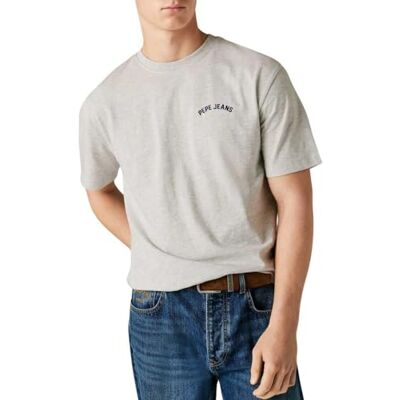 Pepe Jeans herr Gideon T-Shirt, grå (ljusgrå marl), XL Pepe Jeans herr Gideon T-Shirt, grå (ljusgrå marl), XL