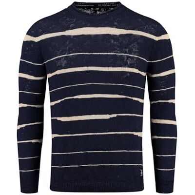 KEY LARGO KEYLARGO Sector Round Pullover för män, Marin (1200), S KEY LARGO KEYLARGO Sector Round Pullover för män, Marin (1200), S