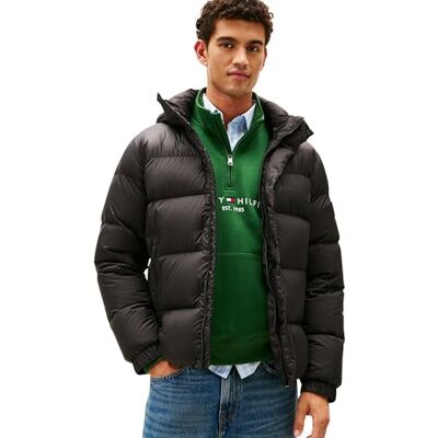 Tommy Hilfiger herr MIX DOWN HOODED PUFFER MW0MW40613 andra jackor, svart, S, svart (svart), S Tommy Hilfiger herr MIX DOWN HOODED PUFFER MW0MW40613 andra jackor, svart, S, svart (svart), S