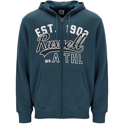 Russell Athletic A30222-S2-117 Hit-Zip Through Hoody Herr Huvtröja Svart Storlek L Russell Athletic A30222-S2-117 Hit-Zip Through Hoody Herr Huvtröja Svart Storlek L