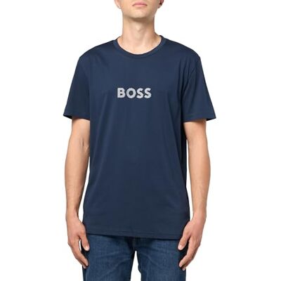 Boss Herr Big Logo Cotton T-shirt pikétröja, Space Cadet Blue, XL Boss Herr Big Logo Cotton T-shirt pikétröja, Space Cadet Blue, XL