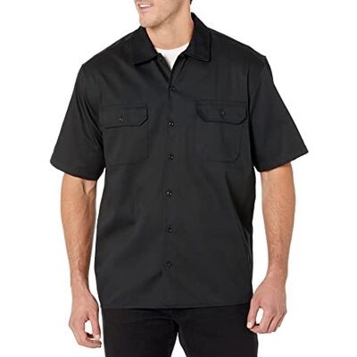 Amazon Essentials Men's Kortärmad fläck- och rynkbeständig arbetsskjorta, Svart, XL Amazon Essentials Men's Kortärmad fläck- och rynkbeständig arbetsskjorta, Svart, XL