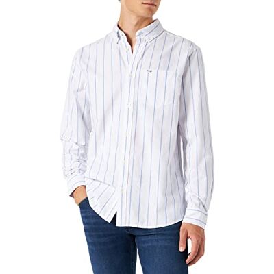 Wrangler Herr 1 knapp ner skjorta, vit, liten Wrangler Herr 1 knapp ner skjorta, vit, liten