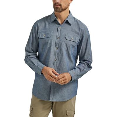 Wrangler Authentics Kortärmad klassisk vävd skjorta för män, XXL Wrangler Authentics Kortärmad klassisk vävd skjorta för män, XXL