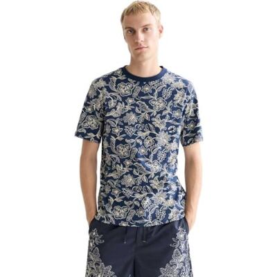 Scotch & Soda Melange T-shirt, klänning bandana Lucky Blues 401, S herr Scotch & Soda Melange T-shirt, klänning bandana Lucky Blues 401, S herr