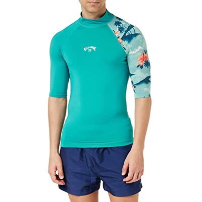 BILLABONG Quiksilver Herr kontrast Allover Ss Rash Guard Set (paket med 1) BILLABONG Quiksilver Herr kontrast Allover Ss Rash Guard Set (paket med 1)