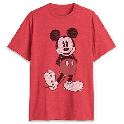 Disney Musse Pigg-t-shirt med sliten look, full storlek, herr, S Disney Musse Pigg-t-shirt med sliten look, full storlek, herr, S