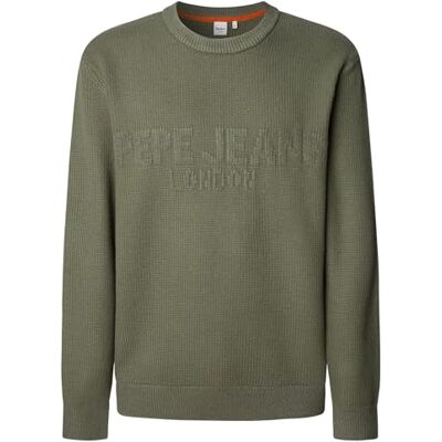 Pepe Jeans herr Phineas stickade kläder, grön (militärgrön), XL, Grön (militärgrön), XL Pepe Jeans herr Phineas stickade kläder, grön (militärgrön), XL, Grön (militärgrön), XL