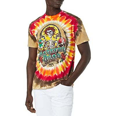 Liquid Blue T-shirt för män, Batikfärg, L Liquid Blue T-shirt för män, Batikfärg, L
