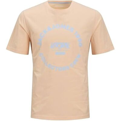 JACK & JONES JJSIMON Tee SS Crew Neck, Persika parfait/tryck: stor, S JACK & JONES JJSIMON Tee SS Crew Neck, Persika parfait/tryck: stor, S