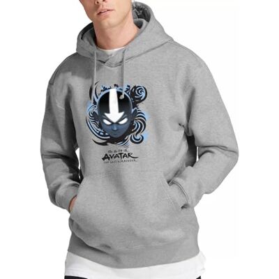 Avatar Airbender blå och svart Kanji huvtröja, atletisk ljung, liten, Atletisk Heather, S Avatar Airbender blå och svart Kanji huvtröja, atletisk ljung, liten, Atletisk Heather, S