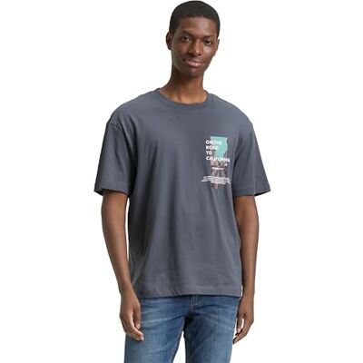 TOM TAILOR Denim T-shirt för män, 21756 – Urban Medium Grey, L TOM TAILOR Denim T-shirt för män, 21756 – Urban Medium Grey, L
