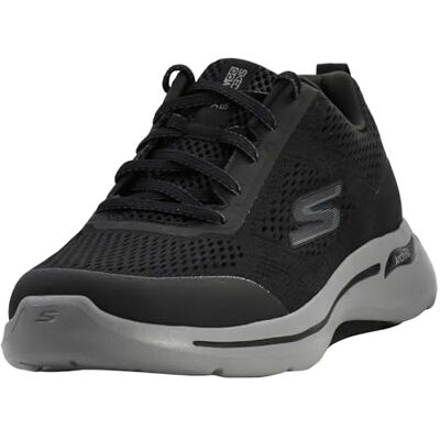 Skechers herr Gowalk Arch Fit-Athletic träningssko med luftkyld skumsneaker, Svart/grå, 42 EU Skechers herr Gowalk Arch Fit-Athletic träningssko med luftkyld skumsneaker, Svart/grå, 42 EU