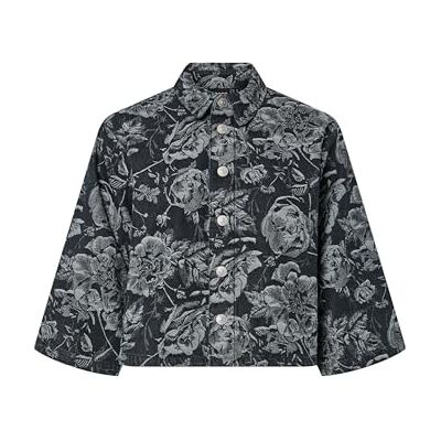 PIECES Pcmarosa 3/4 Sl denimskjorta, svart, M PIECES Pcmarosa 3/4 Sl denimskjorta, svart, M