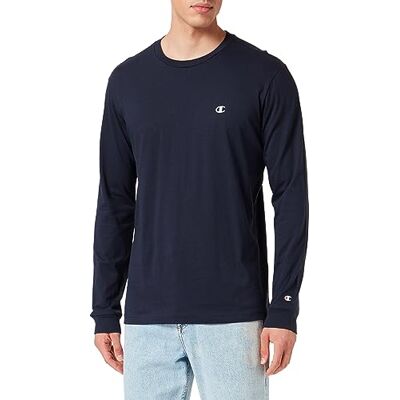 Champion Legacy Basics-L-s Crewneck Långärmad T-shirt för män, Marinblå, M Champion Legacy Basics-L-s Crewneck Långärmad T-shirt för män, Marinblå, M
