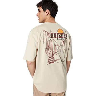 Trendyol herr man överdimensionerad enkel rund hals stickad t-shirt, BEIgE, M Trendyol herr man överdimensionerad enkel rund hals stickad t-shirt, BEIgE, M