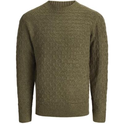 JACK & JONES Jprblasimon struktur stickad crew neck, bok, L JACK & JONES Jprblasimon struktur stickad crew neck, bok, L