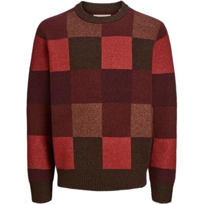 JACK & JONES JACK&JONES JPRBLUGINGHAM stickad crew neck, Vinery, S JACK & JONES JACK&JONES JPRBLUGINGHAM stickad crew neck, Vinery, S