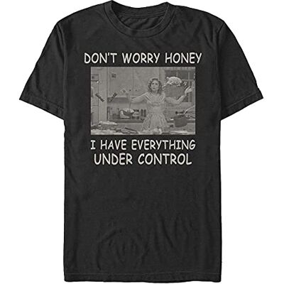 Marvel Unisex WandaVision-Under Control Organic Short Sleeve t-shirt, svart, L, svart, L Marvel Unisex WandaVision-Under Control Organic Short Sleeve t-shirt, svart, L, svart, L