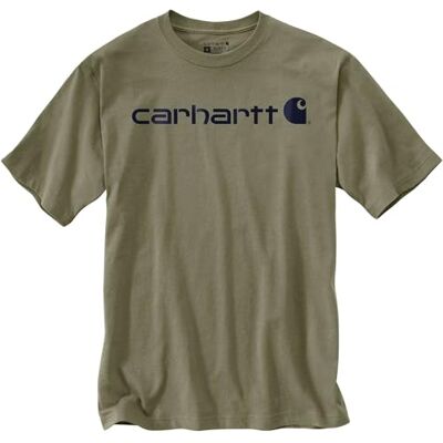 Carhartt avslappnad passform, tung kortärmad logotyp, grafisk t-shirt Carhartt avslappnad passform, tung kortärmad logotyp, grafisk t-shirt