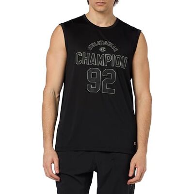 Champion Legacy Modern Basket at the Gym Micromesh S/L Tank Crewneck T-Shirt, Svart, L Herr SS24, Svart, L Champion Legacy Modern Basket at the Gym Micromesh S/L Tank Crewneck T-Shirt, Svart, L Herr SS24, Svart, L