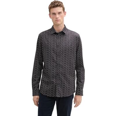 TOM TAILOR herrskjorta, 36645 – Stormy Blue Stroke Design, M TOM TAILOR herrskjorta, 36645 – Stormy Blue Stroke Design, M